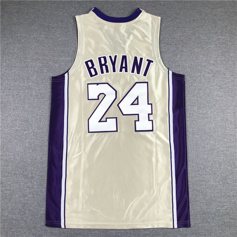 Men Los Angeles Lakers #24 Bryant golden Hall of fame NBA Jersey->los angeles lakers->NBA Jersey